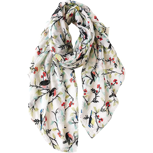Lightweight Print Floral Pattern Scarf