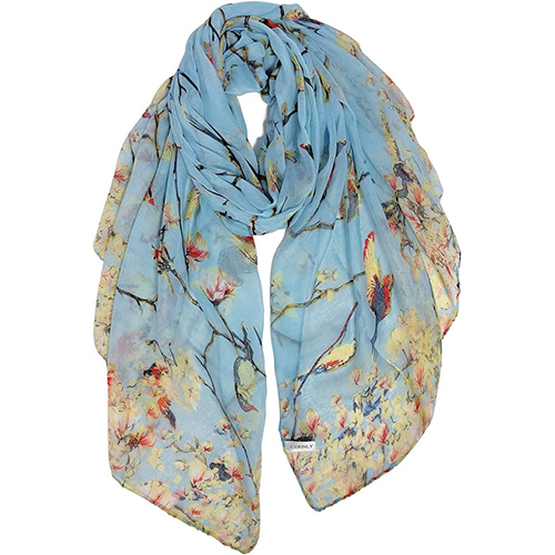 Lightweight Print Floral Pattern Scarf