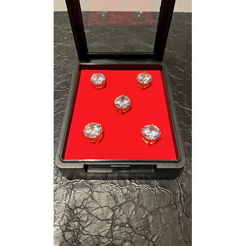 Round Crystal Brooch