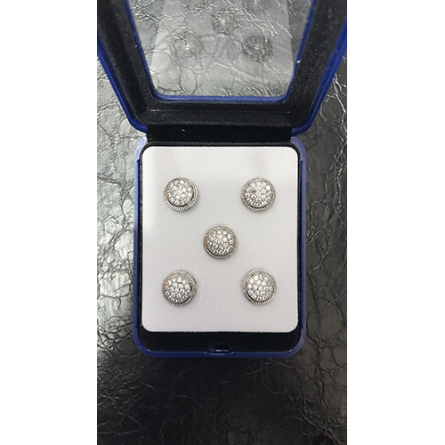White Crystal Brooch