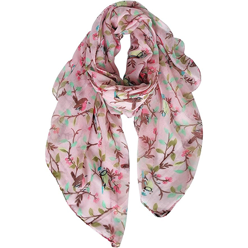 Lightweight Print Floral Pattern Scarf